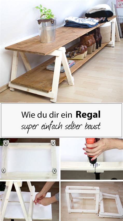 Diy Regal Regal Bauen Mit Mini Klappb Cken Regal Bauen Regal Selber