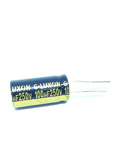 KIT 05 PEÇAS CAPACITOR ELETROLITICO 100UF 250V RADIAL 105ºC