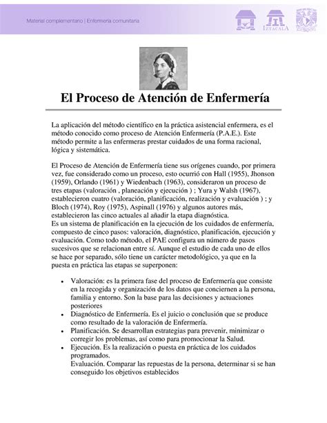 Proceso De Atencion De Enfermeria El Proceso De Atenci N De