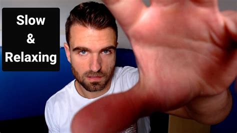 Asmr Slow Hand Movements With Relaxing Male Whispering Youtube