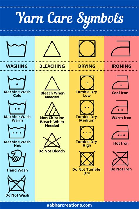 Crochet Chart Free Crochet Pattern Crochet Patterns Care Symbol