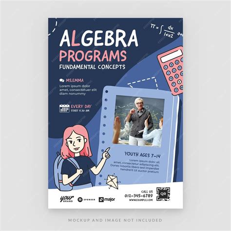 Premium Psd Algebra Math Education Flyer Template In Psd V1