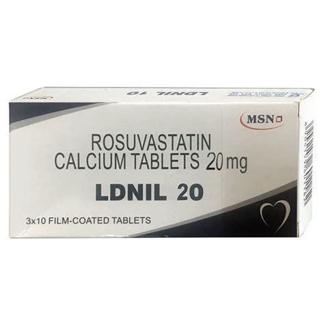 Ldnil Rosuvastatin 20mg Film Coated Tablet 1s Price In The Philippines