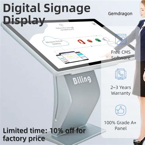 43 55 65 Inch Ultra Thin Horizontal Totem LCD 42 Inch Vertical Digital