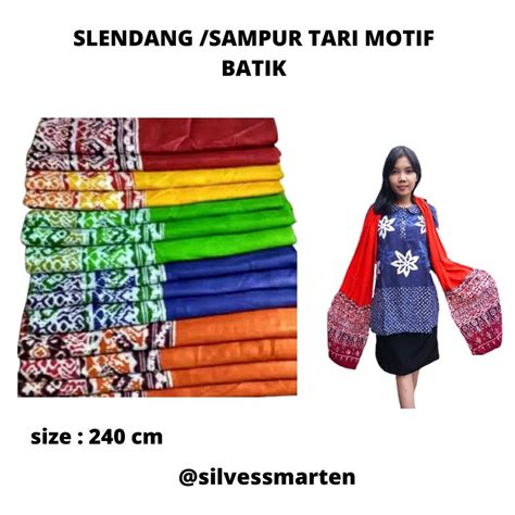 Jual Slendang Sampur Tari Motif Batik Selendang Gendolo Giri