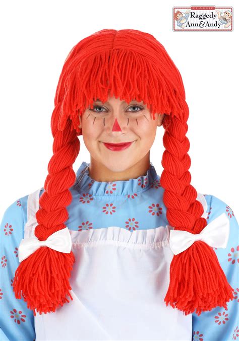 Raggedy Ann Womens Red Wig Adult Costume Wigs