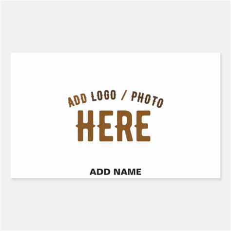 STYLISH MODERN CUSTOMIZABLE WHITE VERIFIED BRANDED RECTANGULAR STICKER ...