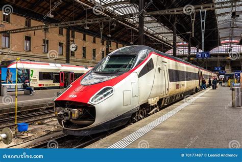 New Pendolino High-speed Tilting Train At Basel SBB Railway Station Editorial Photography ...