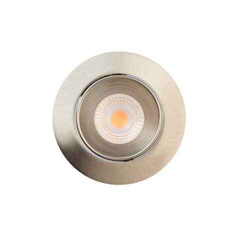 Spot rond à encastrer orientable LED COB 7W Alu Brossé