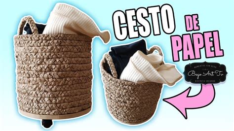 CESTO De PAPEL KRAFT DIY Kraft Paper Basket By Bego Art YouTube In