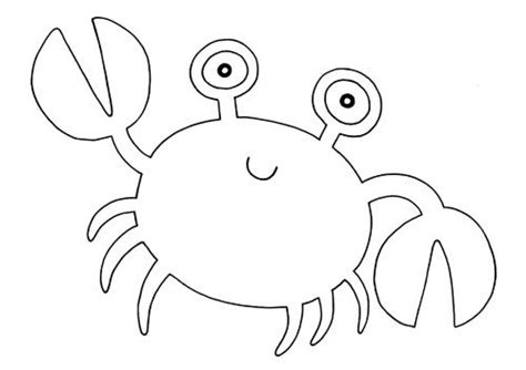 Coloriage Pour L T Le Crabe Sur Le Sable