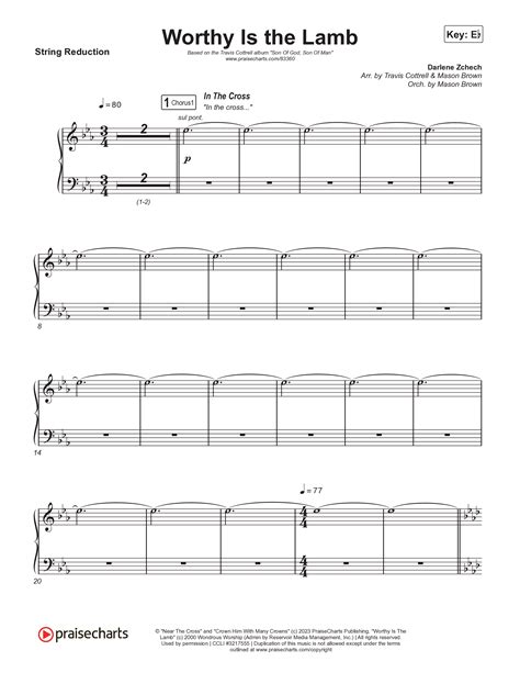 Worthy Is The Lamb Part String Reduction Sheet Music Pdf Travis