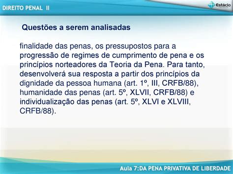 Aula Direito Penal Ii Da Pena Privativa De Liberdade Aula Ppt