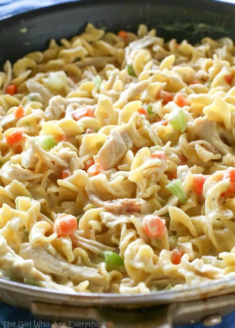 Creamy Chicken Noodle Skillet Video The Girl Who Ate Everything