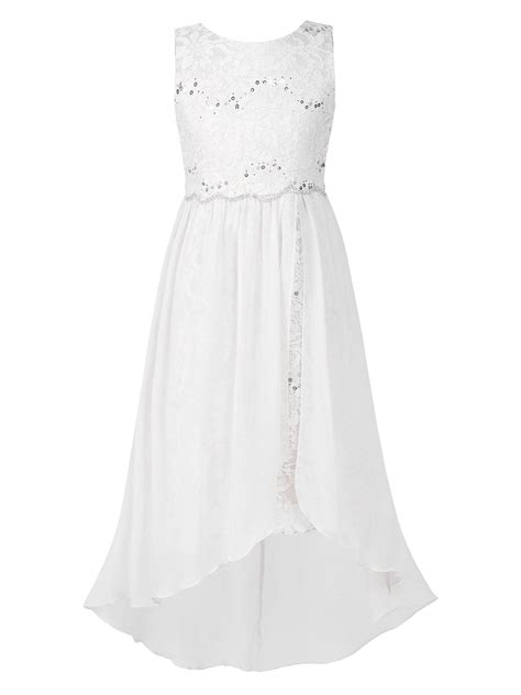 CHICTRY Girls Wedding Flower Girls Bridesmaid Dress with Rhinestone
