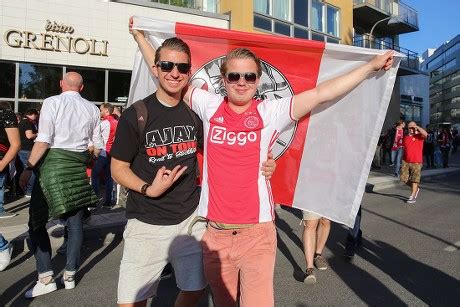 Ajax Fans Before Flag Europa League Editorial Stock Photo - Stock Image ...