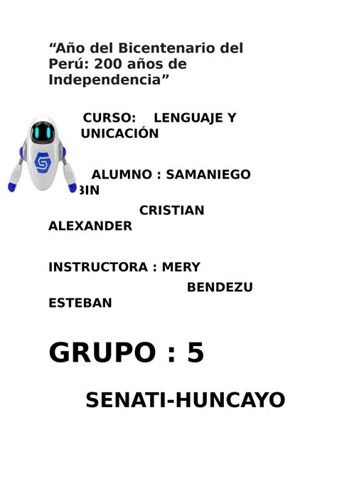 SPSU 855 Entregable 01 senati Mecánica automática SENATI Studocu