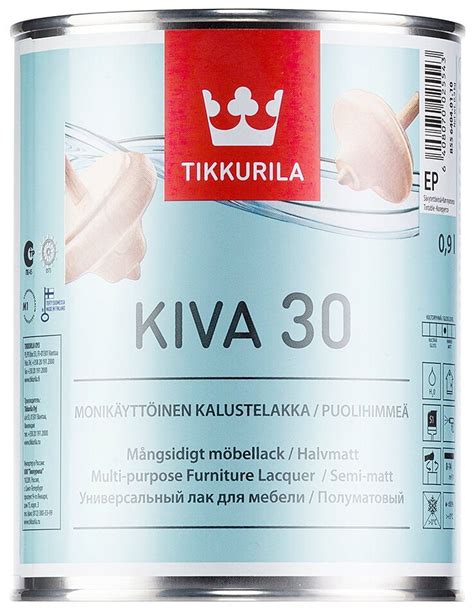 Лак Tikkurila Kiva 30 бесцветный, полуматовая, 0.23 л — купить в ...