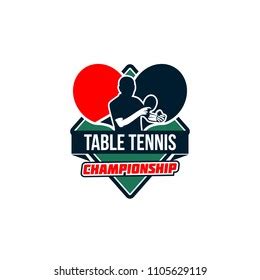 Table Tennis Badges Emblems Logos Simple Stock Vector Royalty Free