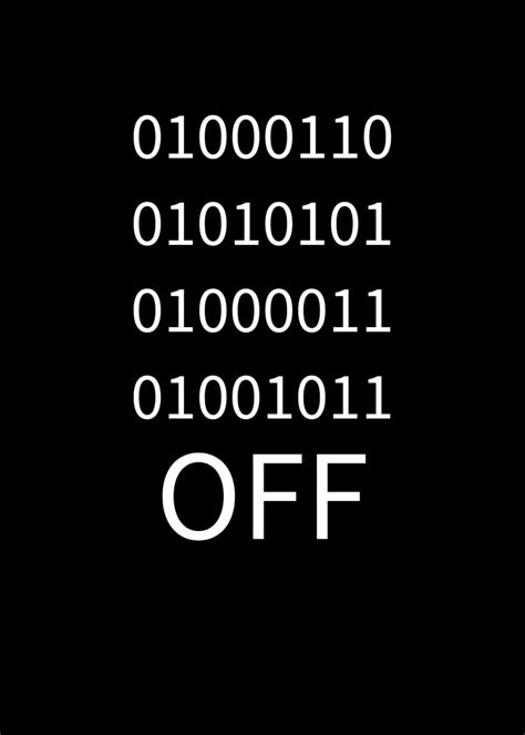 Fuck Off Binary Code Poster Picture Metal Print Paint By Youwantit Displate