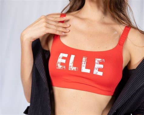 ELLE Lingerie Moulded Bra บราไรโครง ดไซนดวยผา MICRO FIBER พมพลายโลโก ELLE LB8761