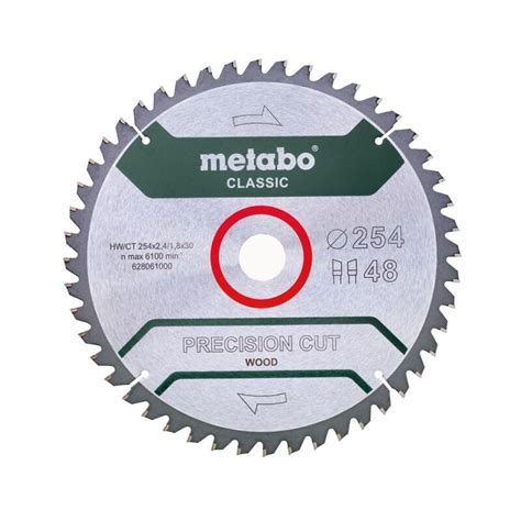 Metabo Lame De Scie Circulaire HW CT 254 X 30 X 2 4 1 8 Nombre De