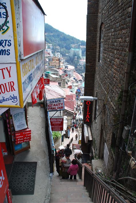 A Narrow Lane That Descends From The Mall Shimla Is A Maze Flickr