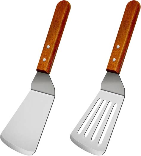 Klaqqed Pcs Metal Spatulas Set Metal Spatula For Cast Iron Skillet