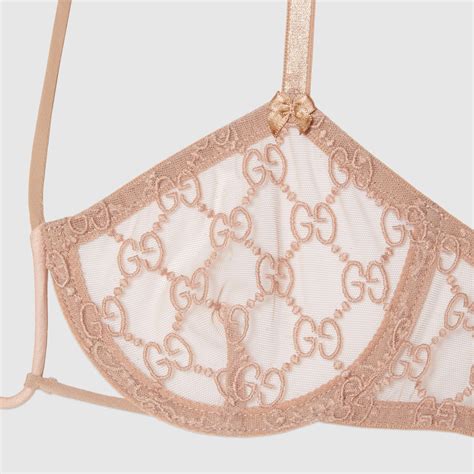 Neutral GG Tulle Lingerie Set GUCCI AE