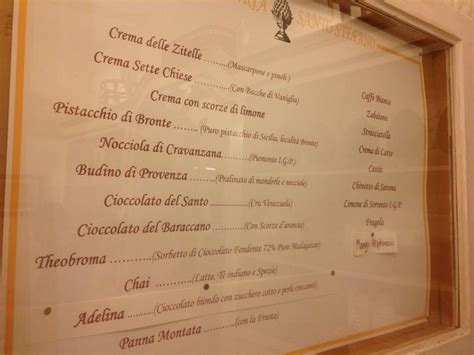 Menu At Cremeria Santo Stefano Restaurant Bologna