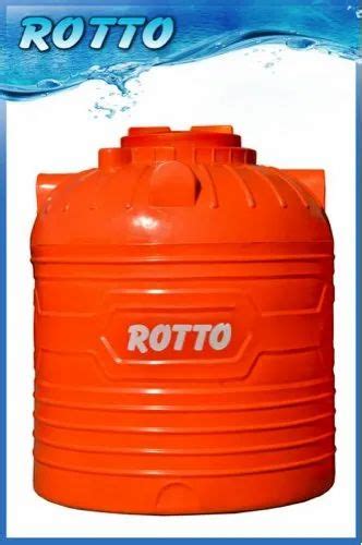 Rotto Orange 1000Litre Triple Layer Plastic Water Tank At Rs 4600 Piece