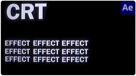 Crt Effect Tutorial I After Effect YouTube