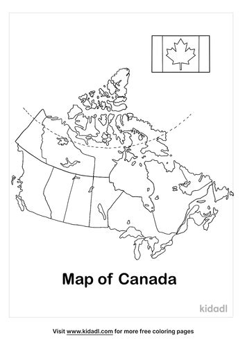 Canada Map Coloring Pages World Map Coloring Page Flag Coloring ...