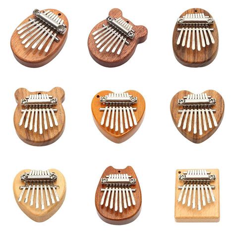 Kerus Kalimba Thumb Piano Keys With Mahogany Wood Portable Mbira