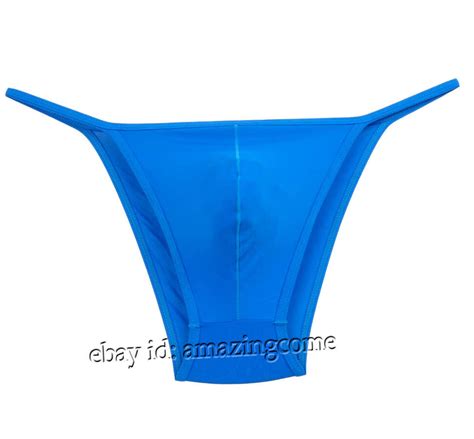 Men Pouch String Bikini Brief Solid Sexy Guys Underwear Rope Briefs Swimwear EBay