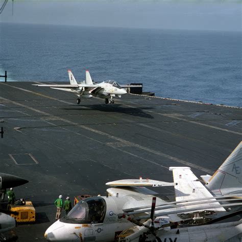 A Fighter Squadron Ii Vf F A Tomcat Aircraft Lands On The