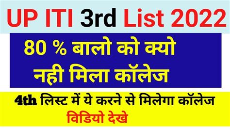 Iti Third Merit List 2022 Iti 3rd Merit List 2022 Iti 3rd Merit