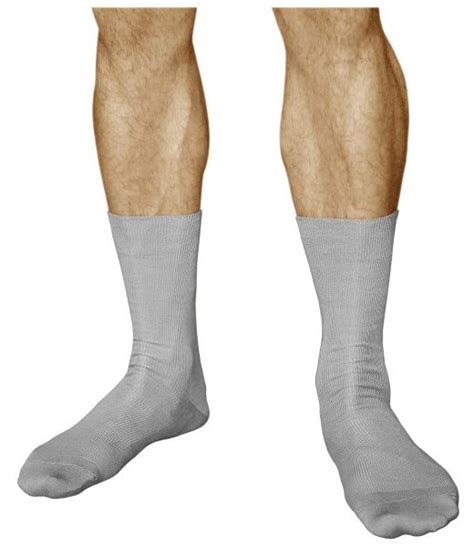 Mens Socks Without Elastic Top Cotton Vitsocks