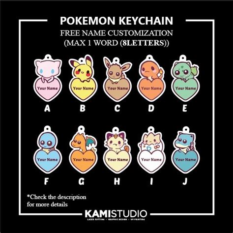 Jual Merica Gantungan Tas Pokemon Gantungan Kunci Free Nama