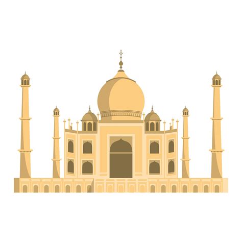 Taj mahal indian isolated 988001 Vector Art at Vecteezy