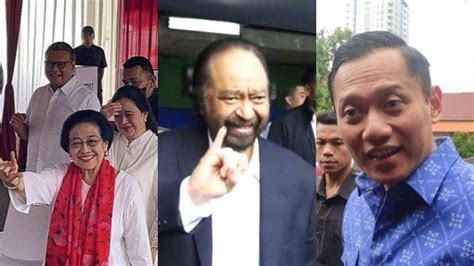 Pernyataan Megawati Surya Paloh Dan AHY Usai Mencoblos Pemilu 2024