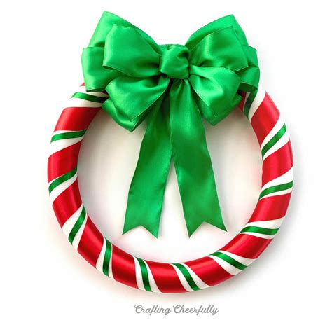 DIY Ribbon Wreath for Christmas - Crafting Cheerfully