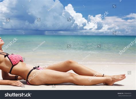 Womens Beautiful Sexy Legs On Beach Stock Photo Shutterstock