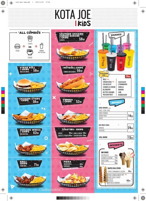 Kota Joe Menu And Prices South Africa