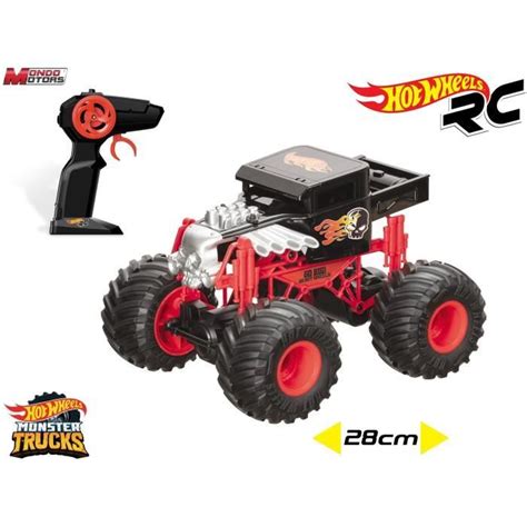 Bebeboutik Véhicule radiocommandé MONDO MOTORS Hot Wheels Bone Shaker Monster Truck 28cm