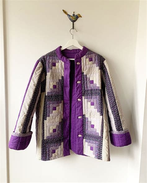 Vintage Handmade Patchwork Quilt Jacket Folk Quilted Jacket Patchwork