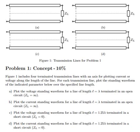 Figure 1: Transmission Lines for Problem 1 Problem 1: | Chegg.com
