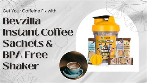 Bevzilla Instant Coffee Sachets Bottle Pack With Flavoured Coffee