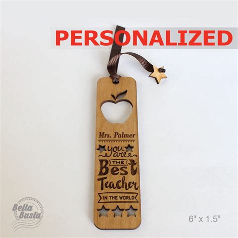 PERSONALIZED teacher Gifts-teacher's Day Gift-you Are the Best TEACHER in the World Bookmark ...