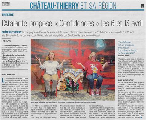 Confidences L Atalante Compagnie De Th Tre